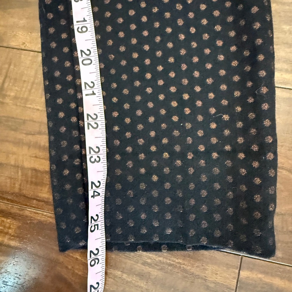 Ann Taylor Devin Fit Rose Gold Metallic Polka Dot Ankle Pants Size 4 Slim Office - Picture 12 of 12